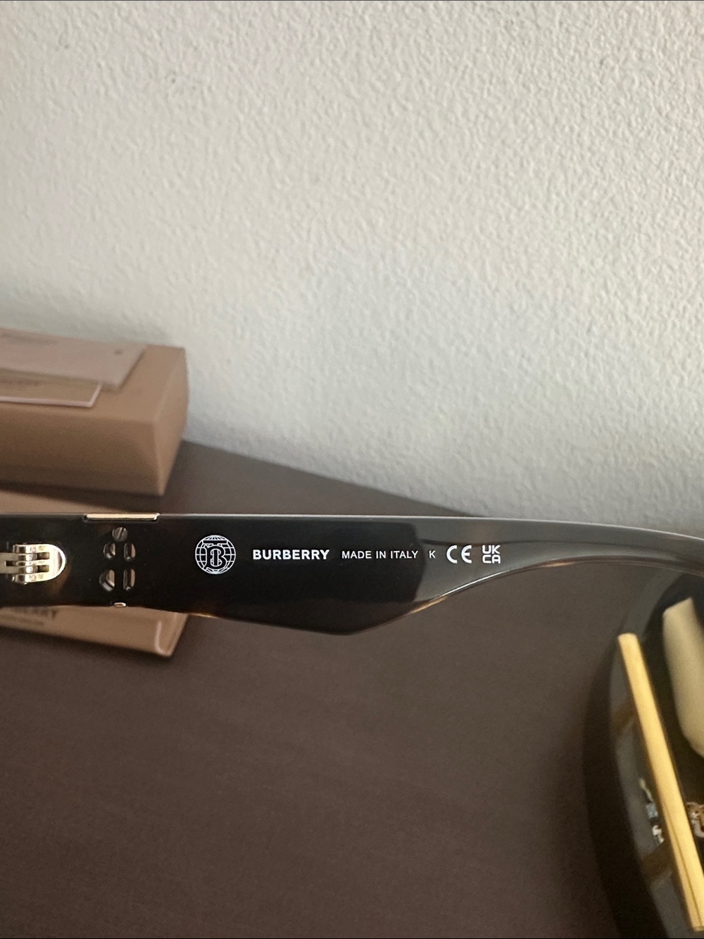 Burberry Black Rounded Cat-Eye Optical Glasses with Tan Case - Picture 5 of 6